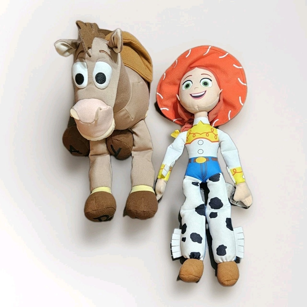 Disney Store Toy Story Jessie  17" And Bullseye Plush Dolls Lot Of 2 EXCELLENT